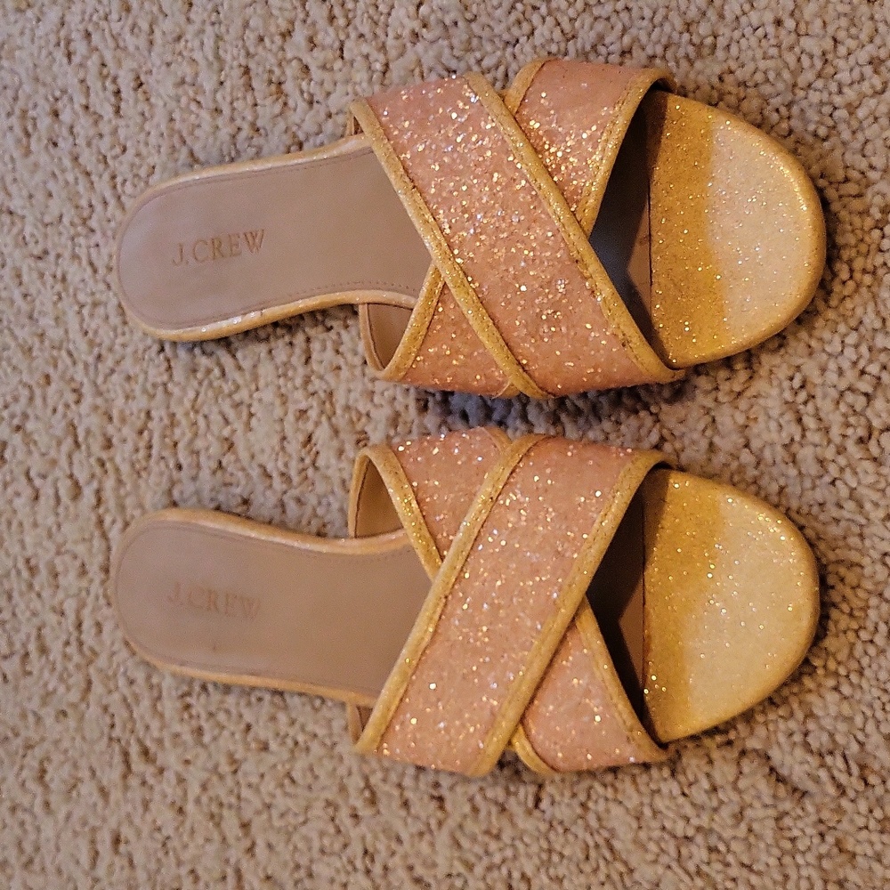 J.Crew glitter sandals size 8